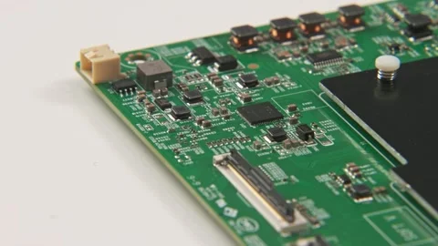 Electronics board for internal brain of television boards Stock Footage 329707532