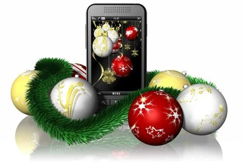 Electronics Christmas Decoration 009 - 3D illustration 스톡 일러스트