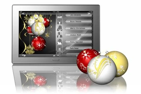 Electronics Christmas Decoration 013 - 3D illustration 스톡 일러스트