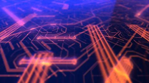 Electronics Circuit board computer engineering data processing  Stock Illustration