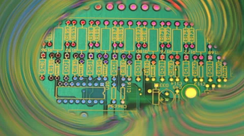 Electronics circuit board Video stock 32244706
