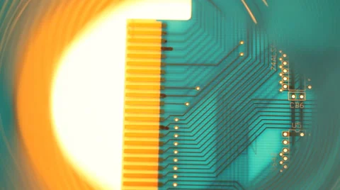 Electronics circuit board Stock Footage 32244907