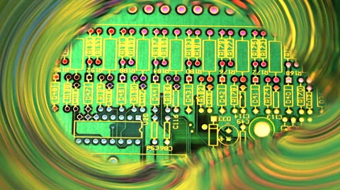 Electronics circuit board Stock Footage 32245122