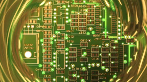 Electronics circuit board Stock Footage 34303909