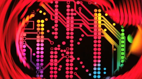 Electronics circuit board Stock Footage 34304332