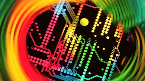 Electronics circuit board Stock Footage 34304461