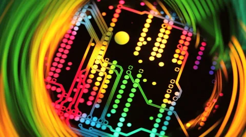 Electronics circuit board Stock Footage 34304545