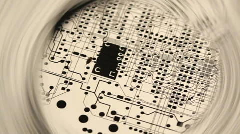 Electronics circuit board Stock Footage 34304955