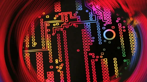 Electronics circuit board Stock Footage 34305228