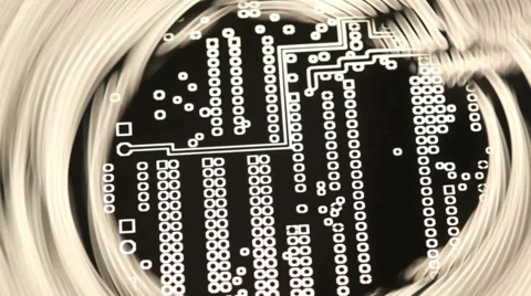 Electronics circuit board Stock Footage 34305414