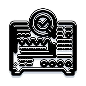 Electronics circuit diagnostics and quality control concept Stockillustratie