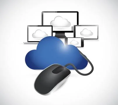 Electronics cloud connection illustration Illustrazione stock