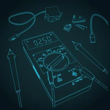 Electronics component kit illustration Stock Illustration