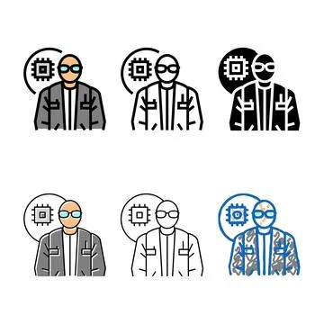 Electronics concepts engineer worker color icon vector Stockillustratie