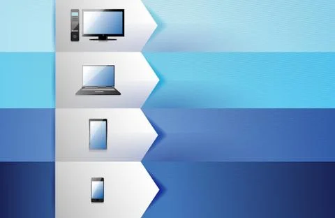 Electronics customizable blue texture banners Stock Illustration