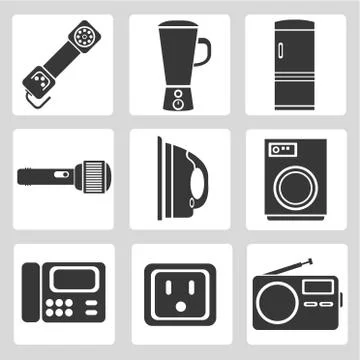 Electronics device icons Stock Illustration