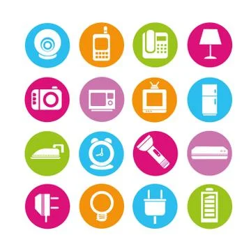 Electronics device icons Illustrazione stock