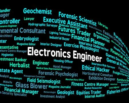 Electronics Engineer Indicates Career Hiring And Mechanic Stockillustratie