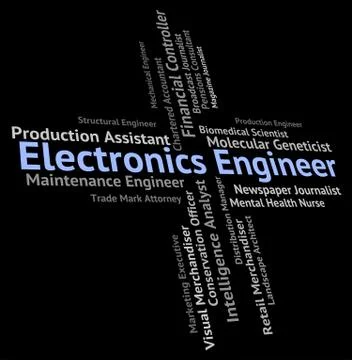 Electronics Engineer Means Electrical Occupations And Technology Stock Illustration