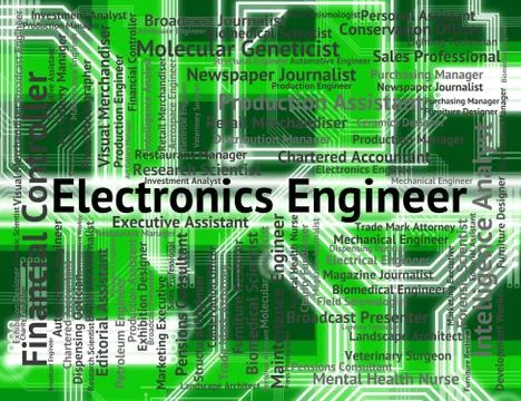 Electronics Engineer Means Employee Hire And Engineering Stock Illustration