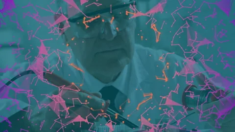 Electronics engineer soldering circuit board in tech lab, showing pink orange Stock Footage 307801223