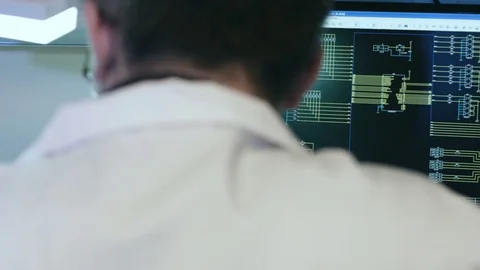 An electronics engineer at work Stock Footage 71114978