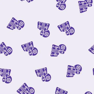 Electronics engineer worker glyph seamless pattern Stock Illustration