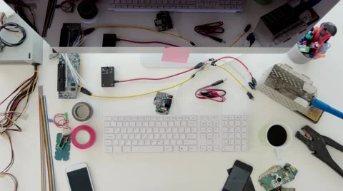 Electronics engineer working on a computer Stock Footage 63920003