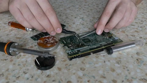 Electronics Engineer Working In Laboratory. Stock Footage 129077597