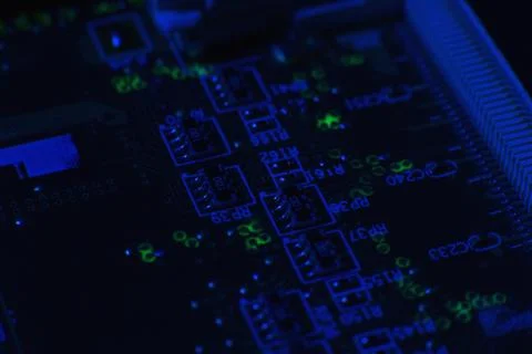 Electronics engineering motherboard digital data Stock Photos