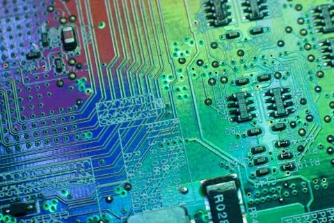 Electronics engineering motherboard digital data Stock Photos