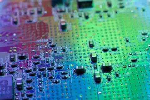 Electronics engineering motherboard digital data Stock Photos