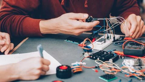Electronics engineering project car model design Foto stock
