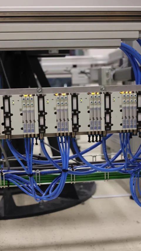 Electronics in a factory vertical video Stock Footage 286051205