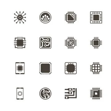 Electronics - Flat Vector Icons Stock Illustration