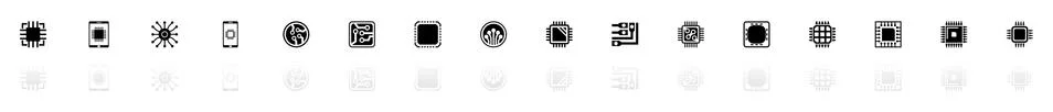 Electronics - Flat Vector Icons Stockillustratie