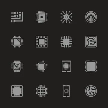 Electronics - Flat Vector Icons Stock Illustration