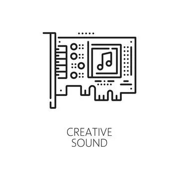 Electronics hardware, computer industry line icon Illustrazione stock