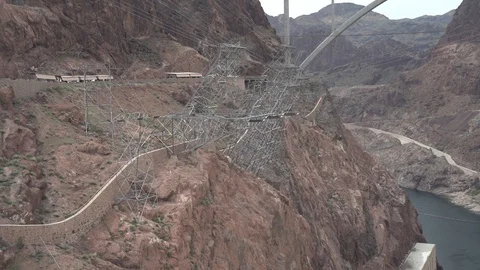 Electronics in the hoover dam with water Video stock 106411176