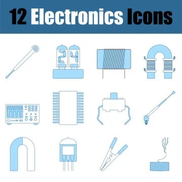 Electronics Icon Set Stockillustratie