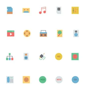 Electronics Icons Pack Illustrazione stock
