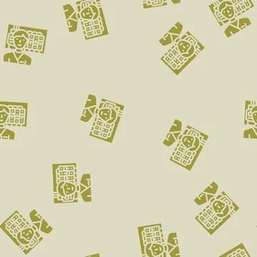 Electronics installers repairers glyph vector seamless pattern Stock Illustration