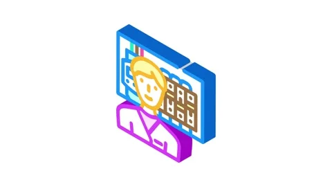Electronics installers repairers isometric icon animation Stock Footage 327293695