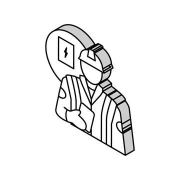 Electronics installers repairers isometric icon vector illustration Stock Illustration
