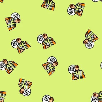 Electronics installers repairers vector seamless pattern Stock Illustration