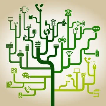 Electronics a labyrinth Stock Illustration