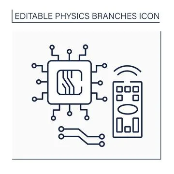 Electronics line icon Stock Illustration