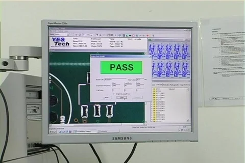 Electronics manufacturing quality control Stock Footage