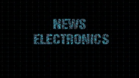 Electronics News ,currency, digital animated text with binary code, single Stock Footage 105052019