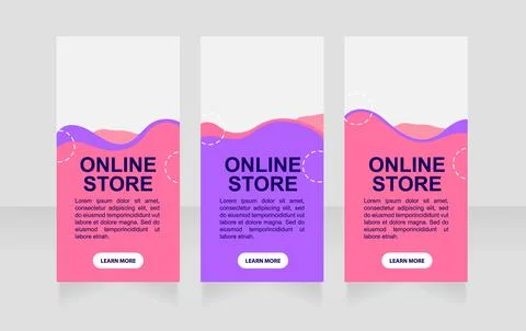 Electronics online store web banner design template Stock Illustration